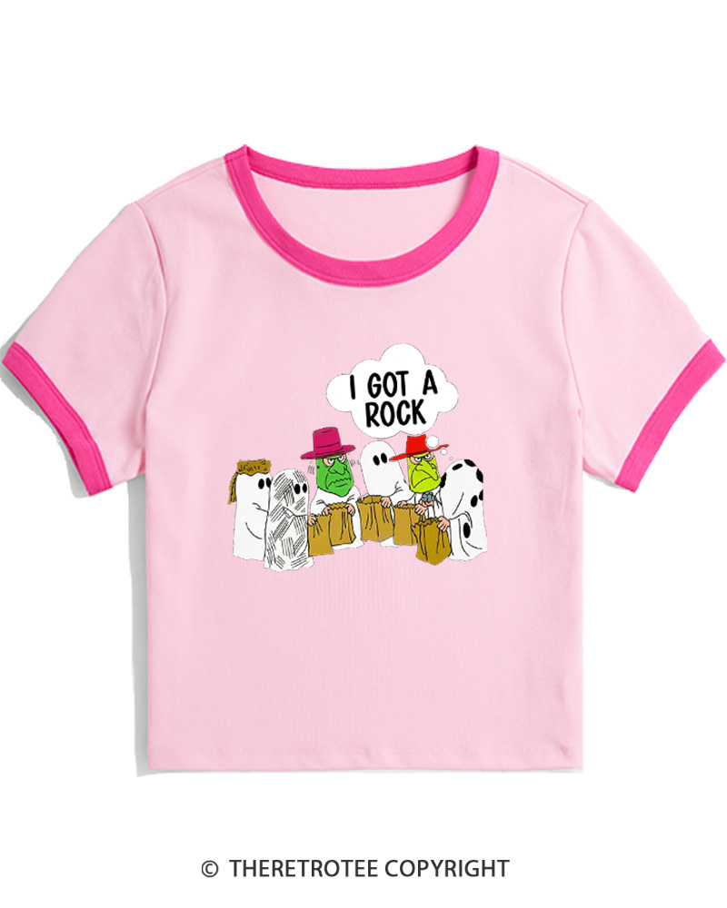 TheRetroTee I Got A Rock 1960s Women's Ringer T-Shirt
