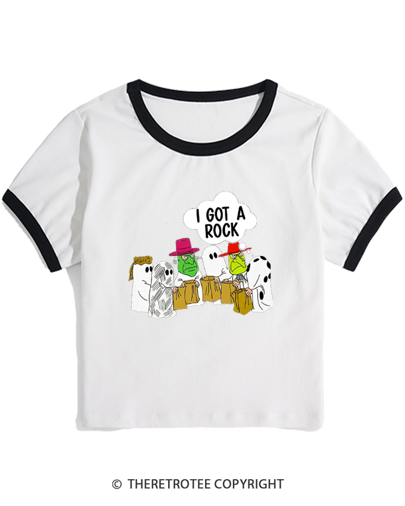 TheRetroTee I Got A Rock 1960s Women's Ringer T-Shirt
