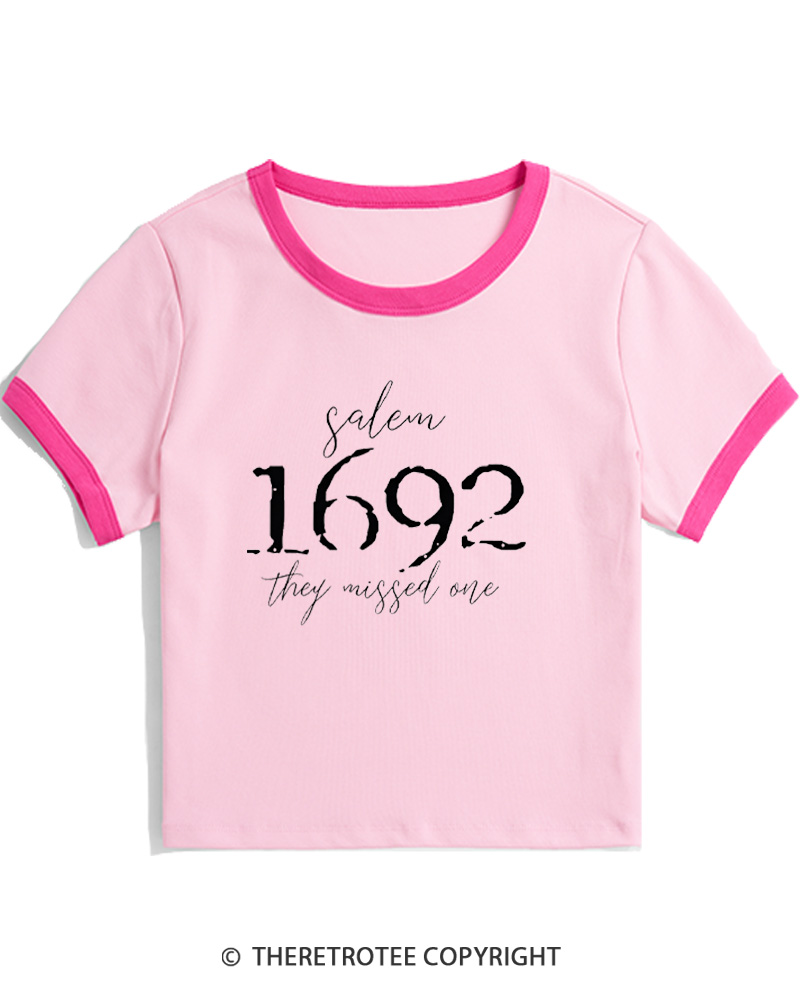 TheRetroTee Salem Witch 1692 Women's Ringer T-Shirt