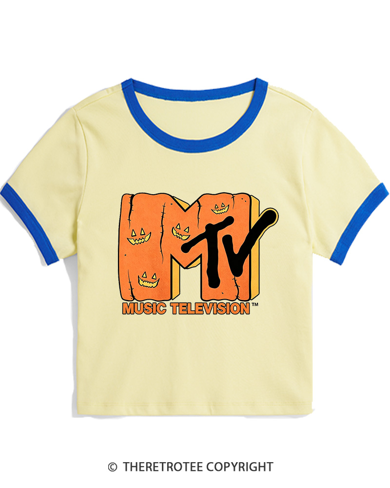 TheRetroTee Music Nostalgia 1990s Women's Ringer T-Shirt