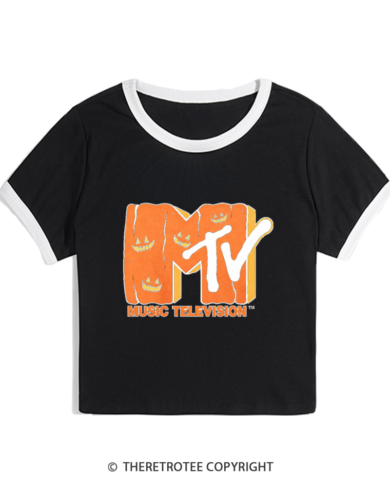 TheRetroTee Music Nostalgia 1990s Women's Ringer T-Shirt