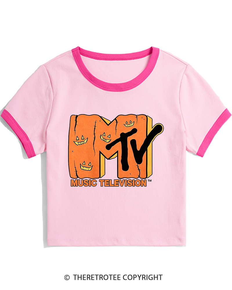 TheRetroTee Music Nostalgia 1990s Women's Ringer T-Shirt