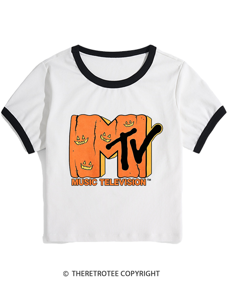 TheRetroTee Music Nostalgia 1990s Women's Ringer T-Shirt