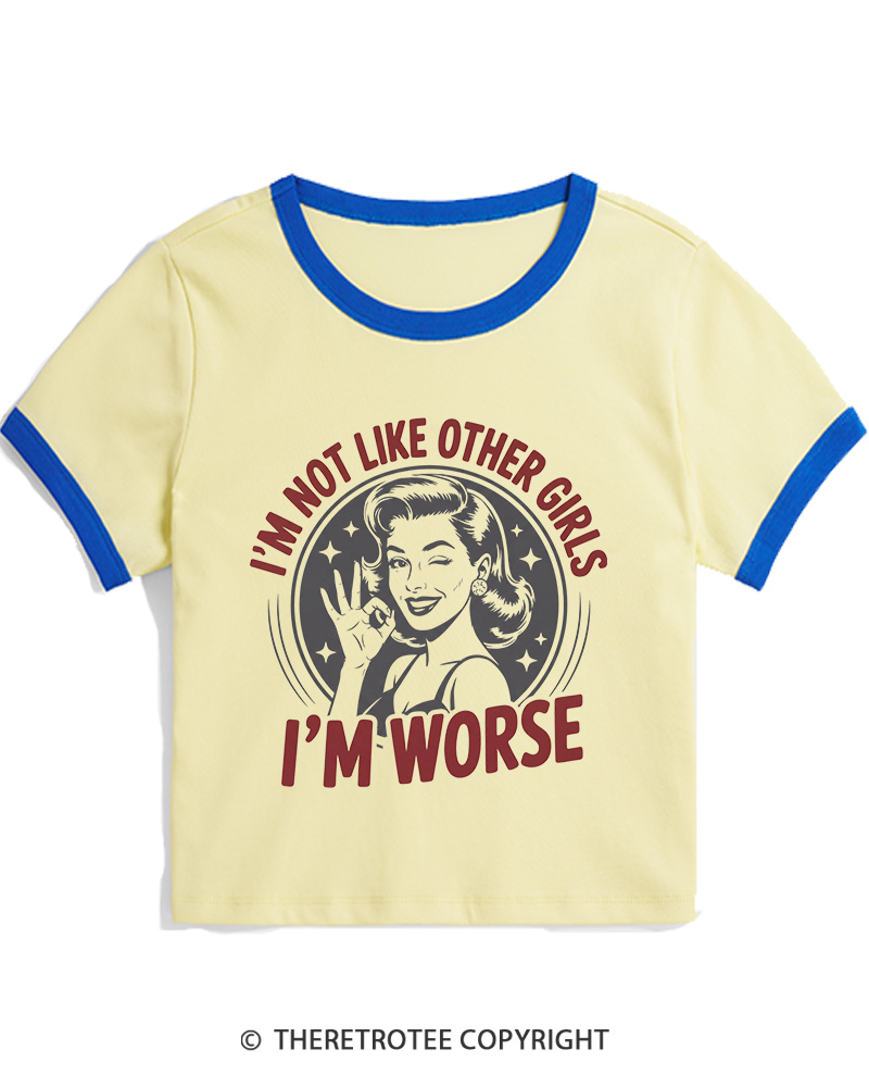 TheRetroTee I’m Not Like Other Girls 1950s Women's Ringer T-shirt