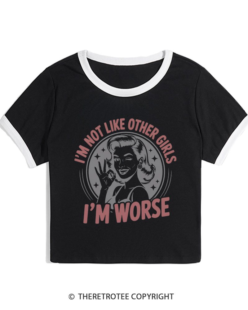 TheRetroTee I’m Not Like Other Girls 1950s Women's Ringer T-shirt
