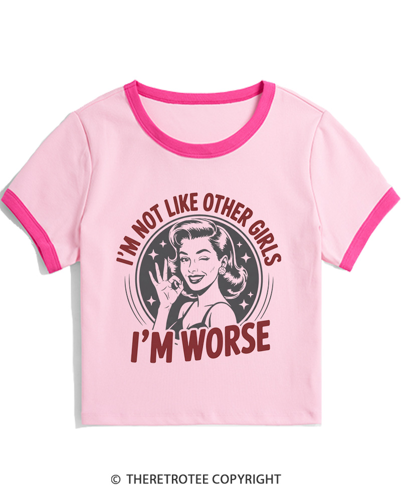 TheRetroTee I’m Not Like Other Girls 1950s Women's Ringer T-shirt