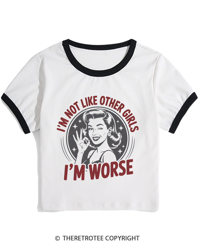 TheRetroTee I’m Not Like Other Girls 1950s Women's Ringer T-shirt
