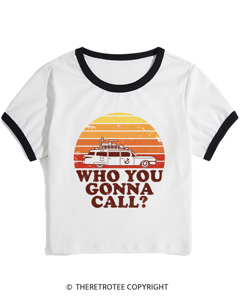 TheRetroTee Sunset 1980s Women's Ringer T-shirt