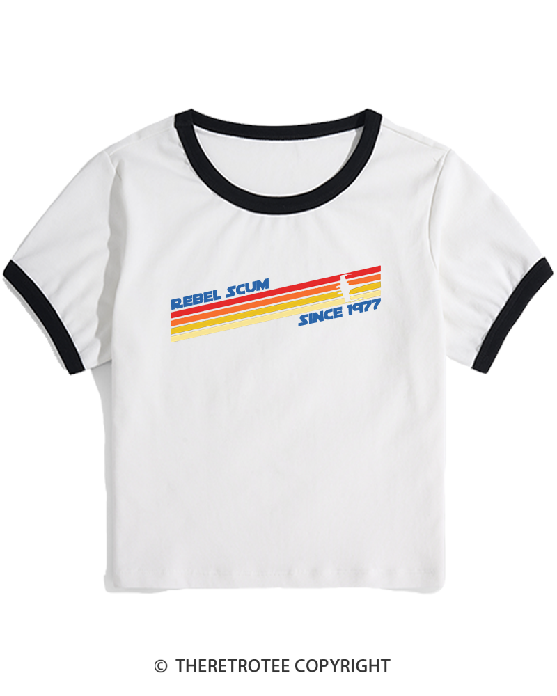 TheRetroTee 1977 Classic Stripes Since 1970s Women's Ringer T-shirt