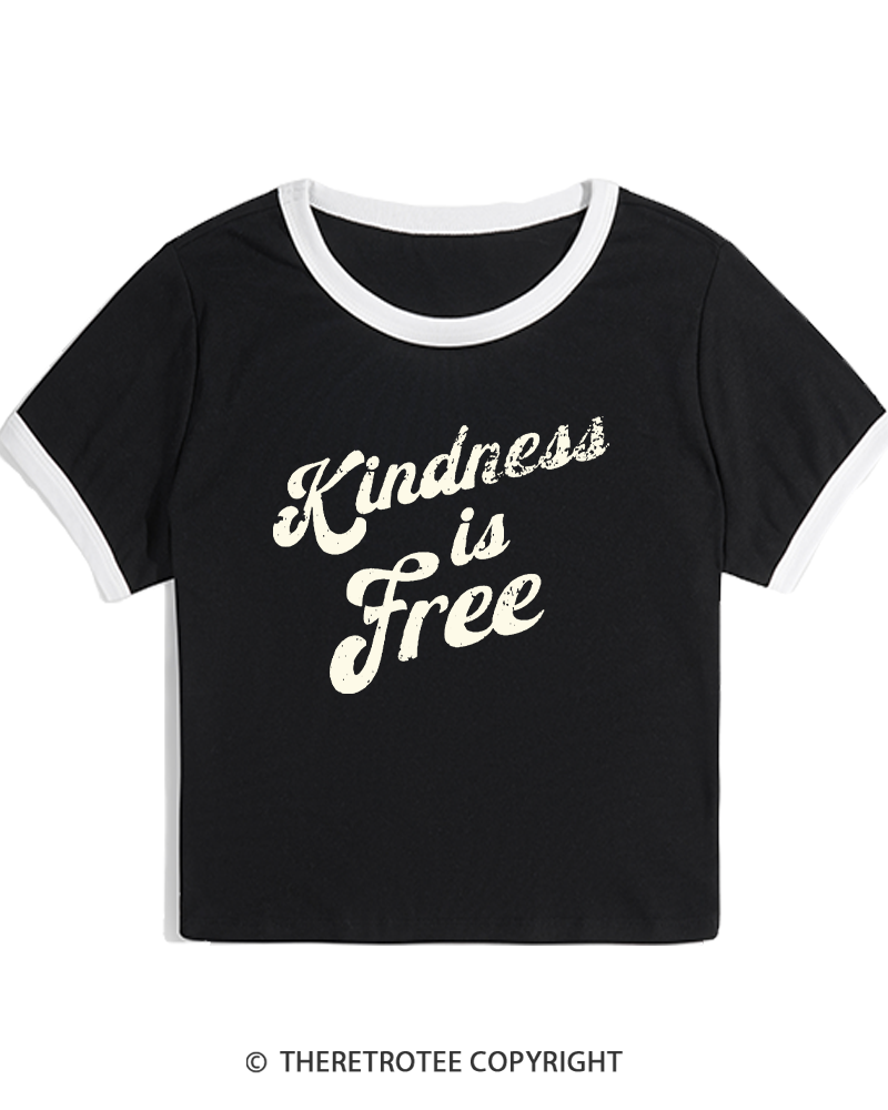 TheRetroTee Be Kind 1960s Women's Ringer T-shirt