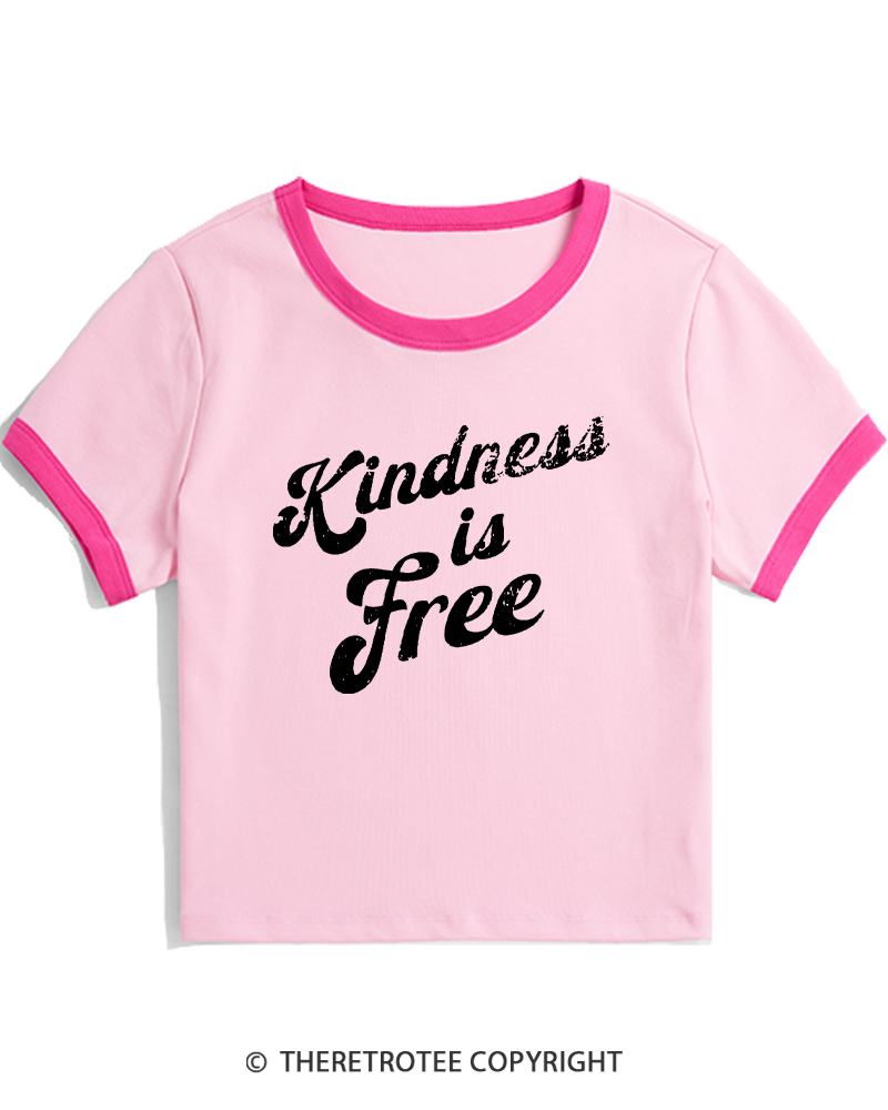 TheRetroTee Be Kind 1960s Women's Ringer T-shirt