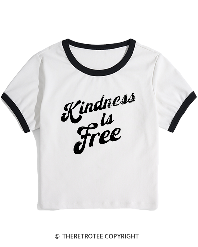 TheRetroTee Be Kind 1960s Women's Ringer T-shirt