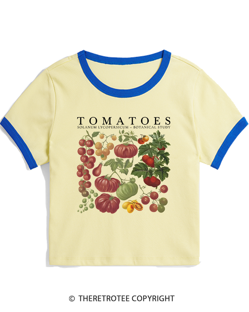 TheRetroTee Tomatoes 1890s Women's Ringer T-shirt