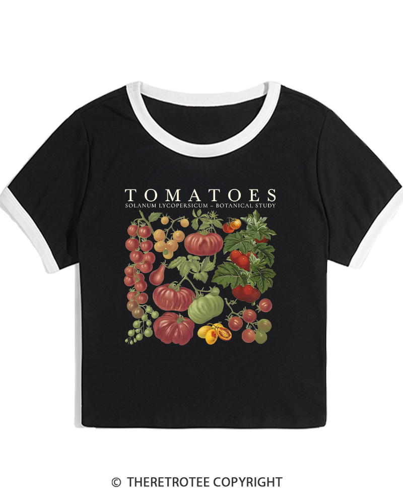TheRetroTee Tomatoes 1890s Women's Ringer T-shirt