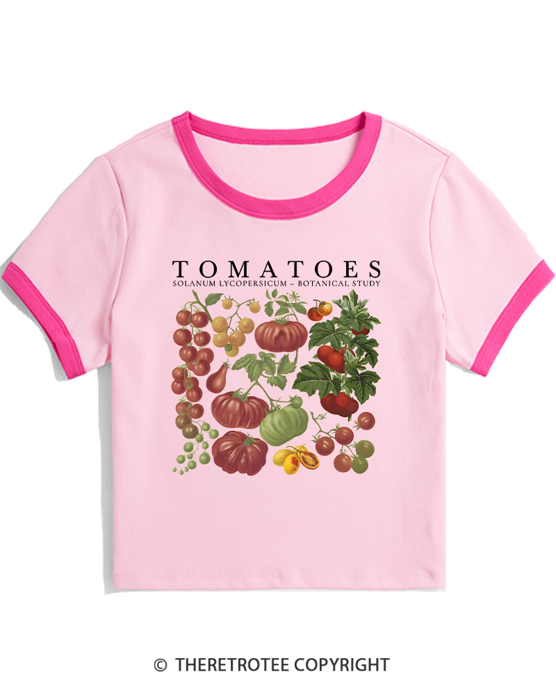 TheRetroTee Tomatoes 1890s Women's Ringer T-shirt