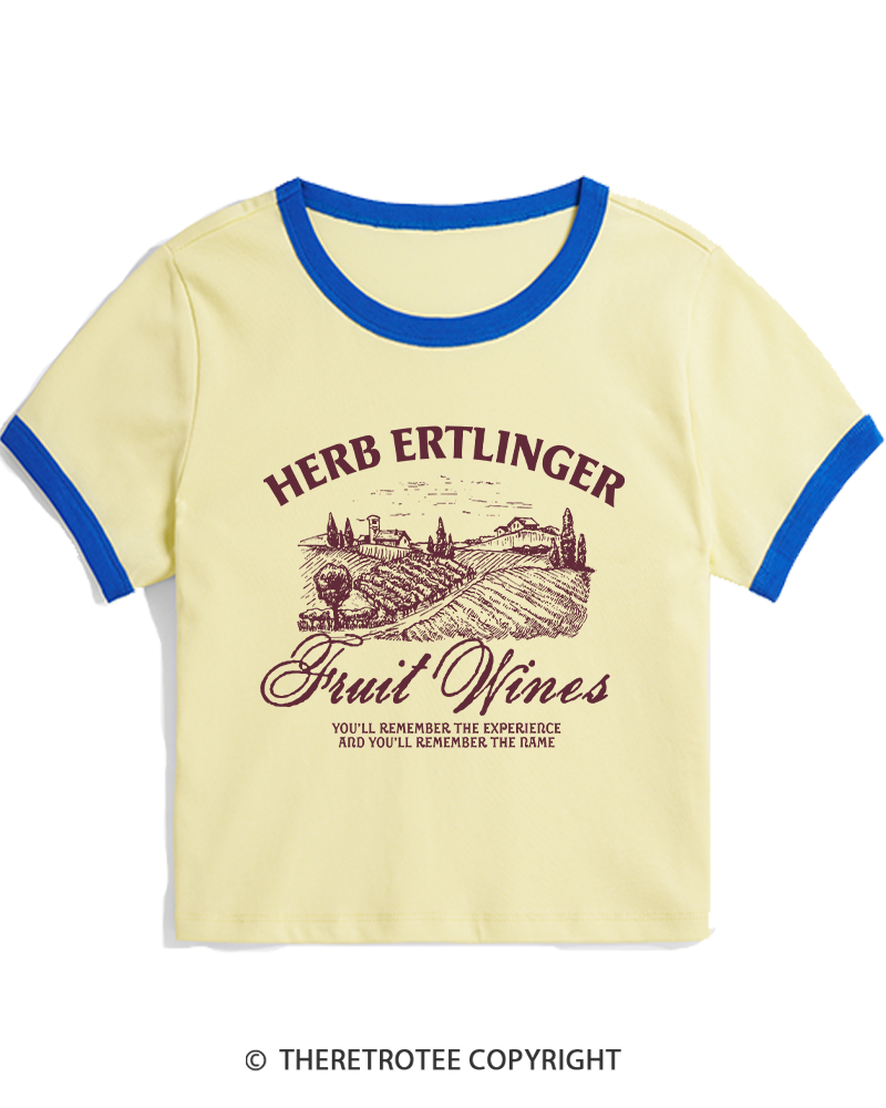TheRetroTee Fruit Wines 2010s Women's Ringer T-shirt