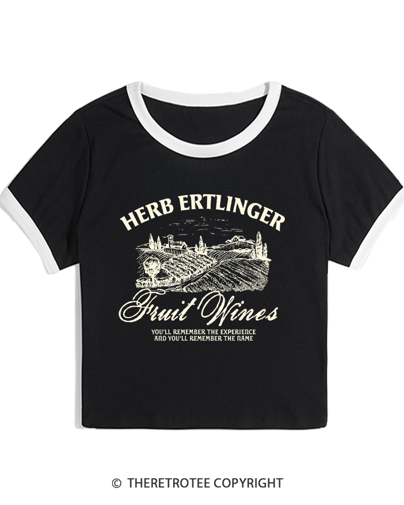 TheRetroTee Fruit Wines 2010s Women's Ringer T-shirt