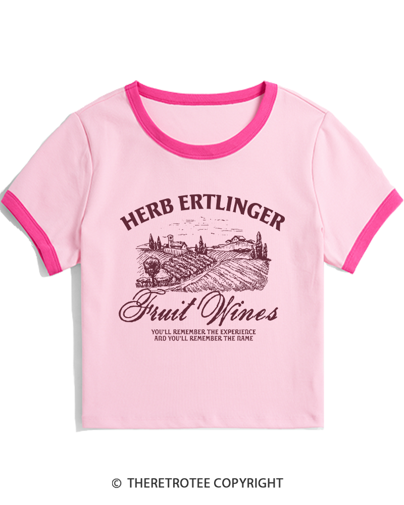 TheRetroTee Fruit Wines 2010s Women's Ringer T-shirt