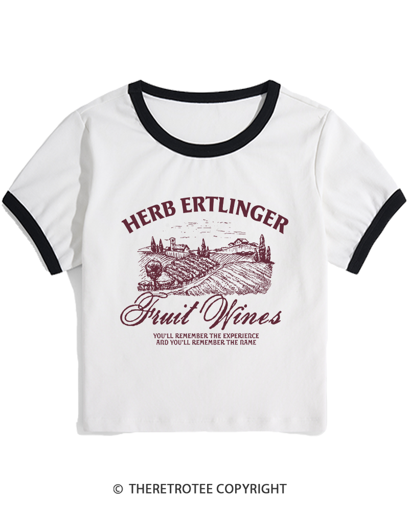 TheRetroTee Fruit Wines 2010s Women's Ringer T-shirt