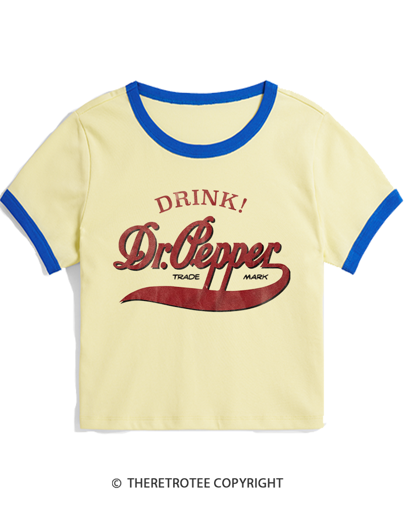 TheRetroTee 1970s Retro Soda Brand Inspired Women's Ringer T-shirt
