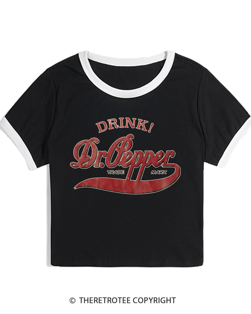 TheRetroTee 1970s Retro Soda Brand Inspired Women's Ringer T-shirt