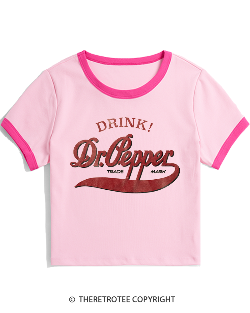 TheRetroTee 1970s Retro Soda Brand Inspired Women's Ringer T-shirt