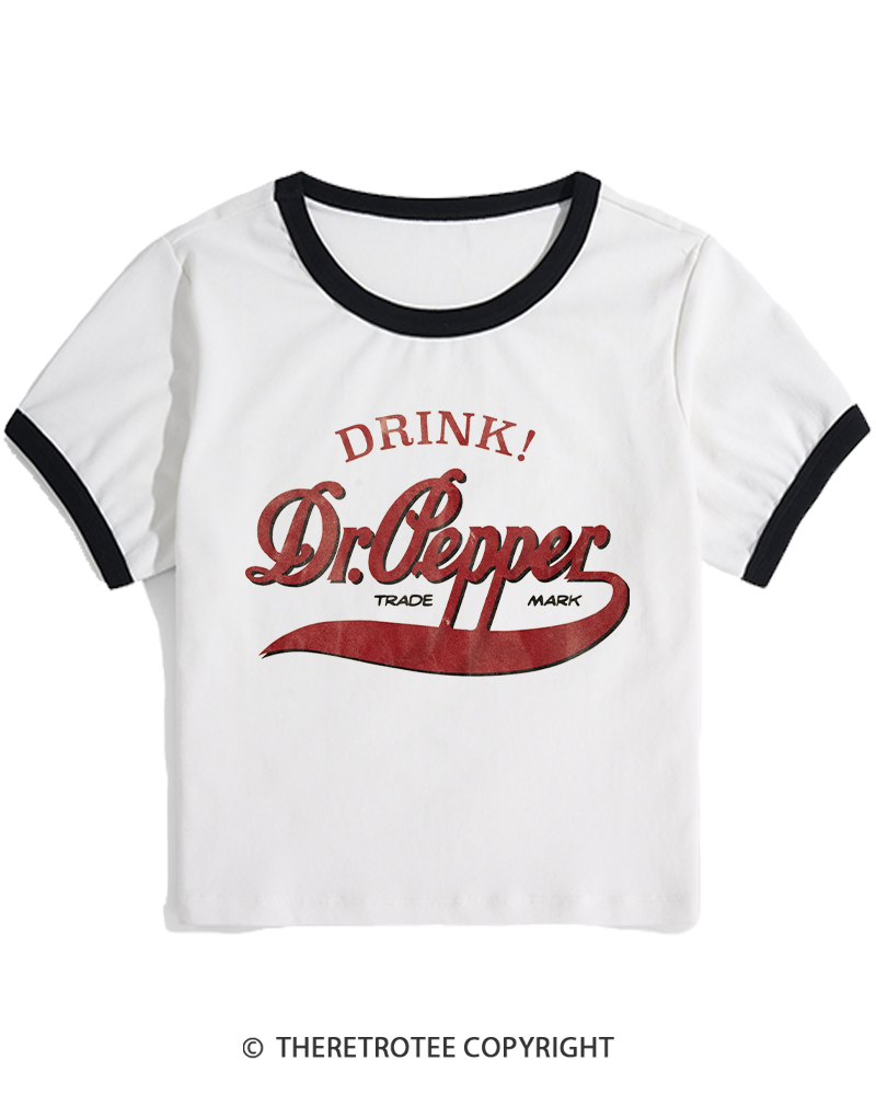 TheRetroTee 1970s Retro Soda Brand Inspired Women's Ringer T-shirt