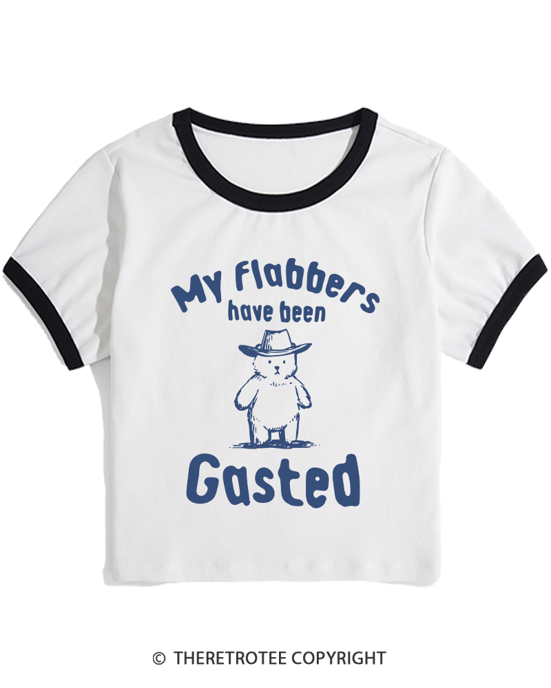 TheRetroTee My Flabbers Have Been Gasted Women's Ringer T-shirt