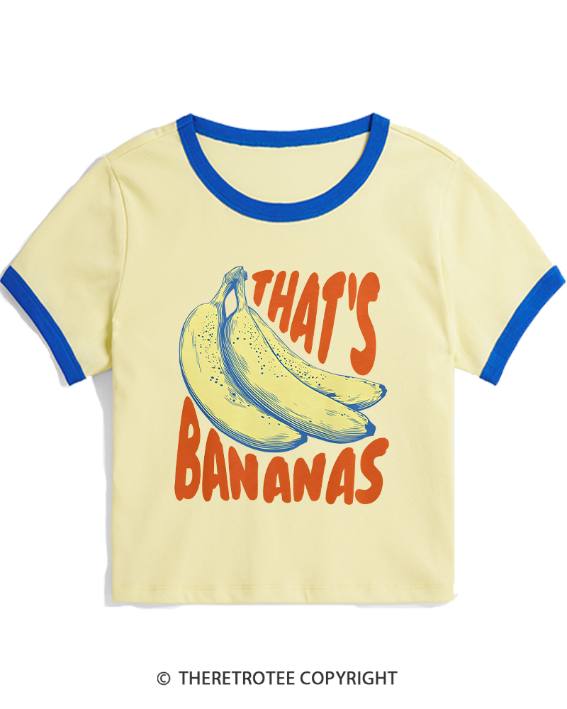 TheRetroTee Thats Bananas Women's Ringer T-shirt