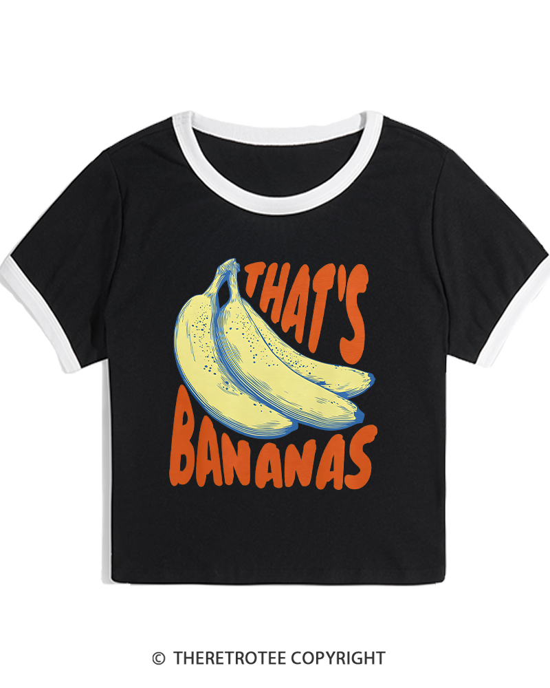 TheRetroTee Thats Bananas Women's Ringer T-shirt