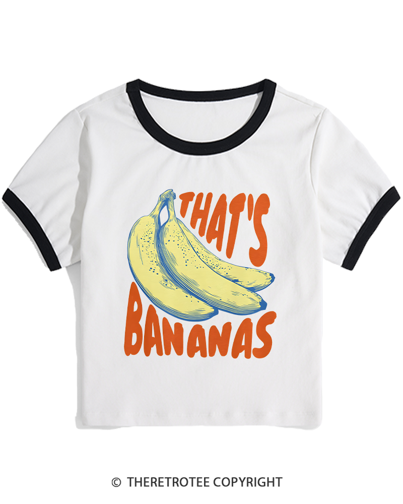 TheRetroTee Thats Bananas Women's Ringer T-shirt