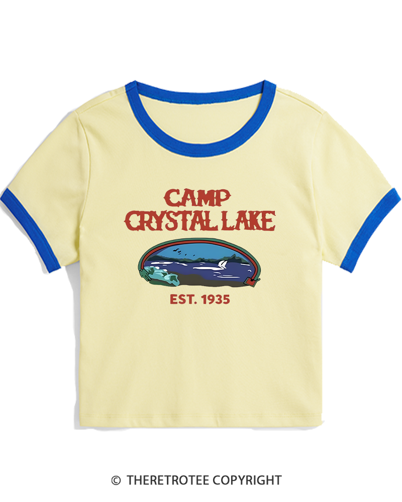 TheRetroTee Friday the 13th Jason Voorhees Horror Women's Ringer T-shirt