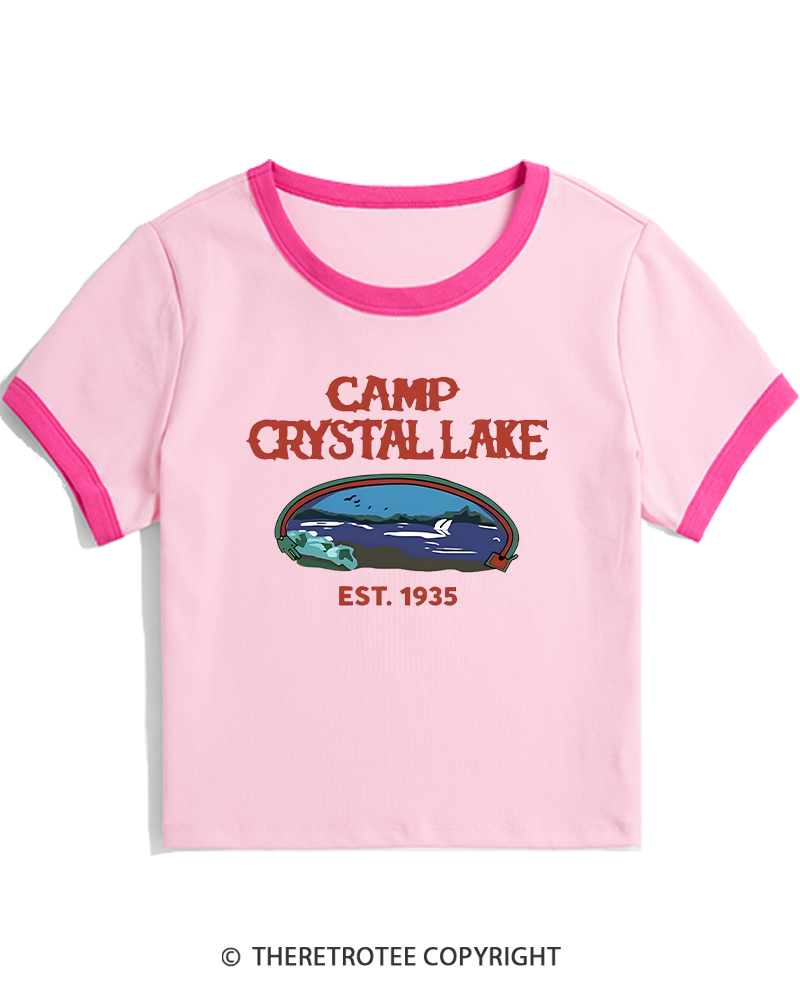 TheRetroTee Friday the 13th Jason Voorhees Horror Women's Ringer T-shirt