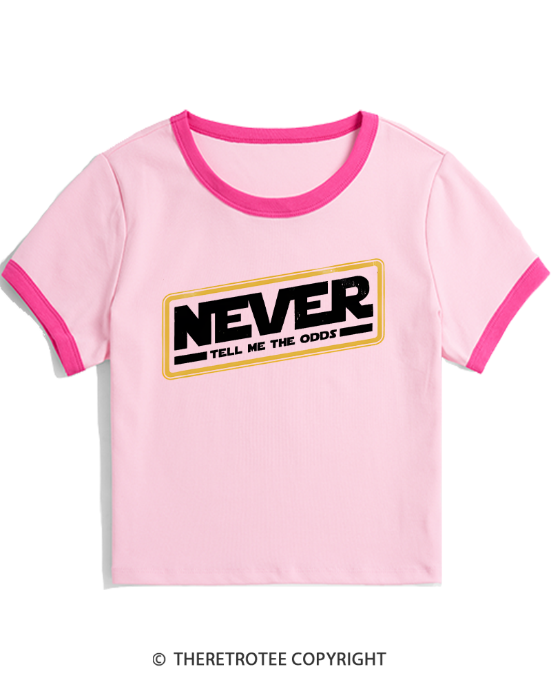 TheRetroTee Never Tell Me The Odds 1980s Women's Ringer T-shirt