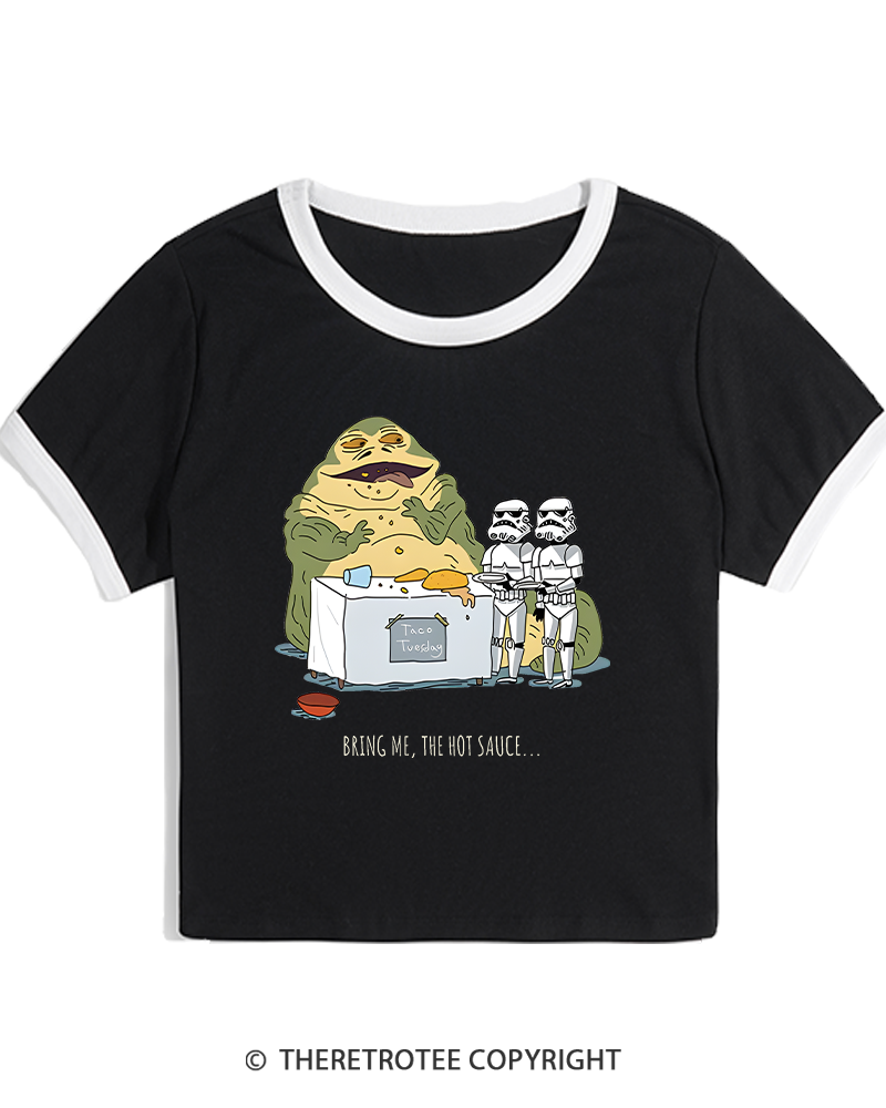 TheRetroTee Hot Sauce 1980s Women's Ringer T-shirt