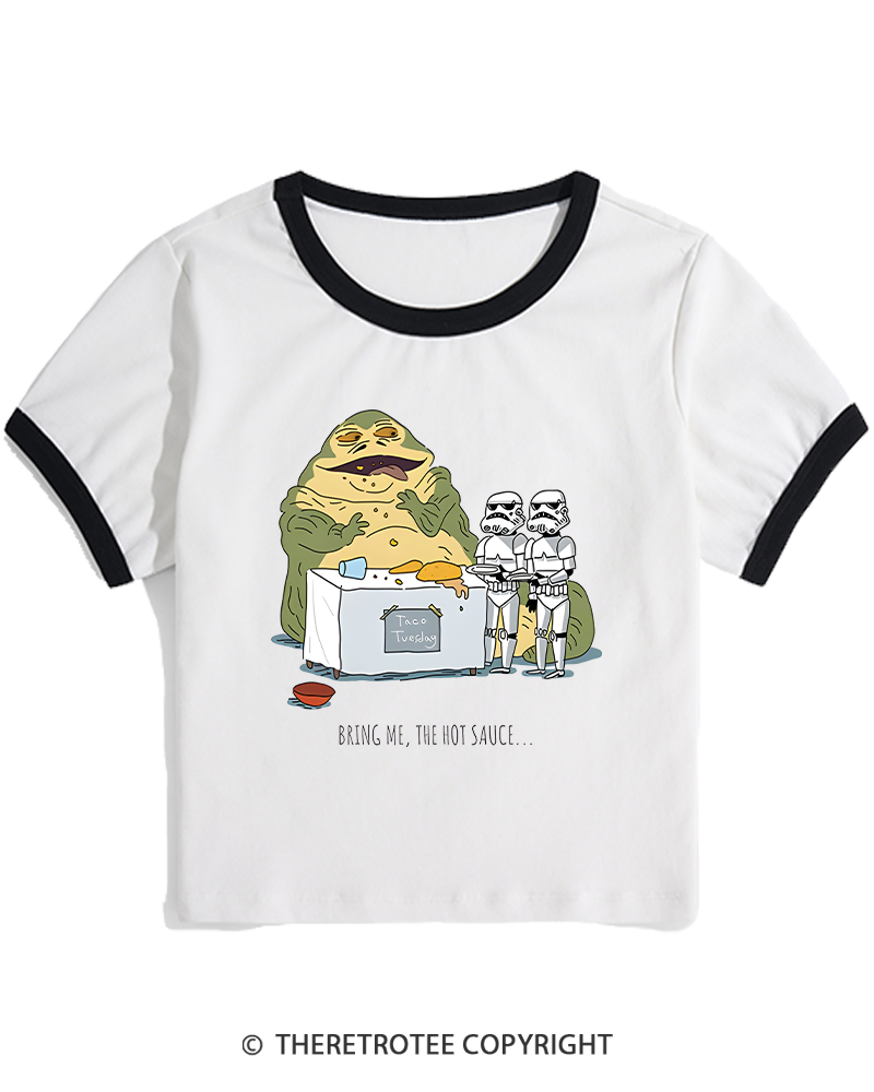 TheRetroTee Hot Sauce 1980s Women's Ringer T-shirt