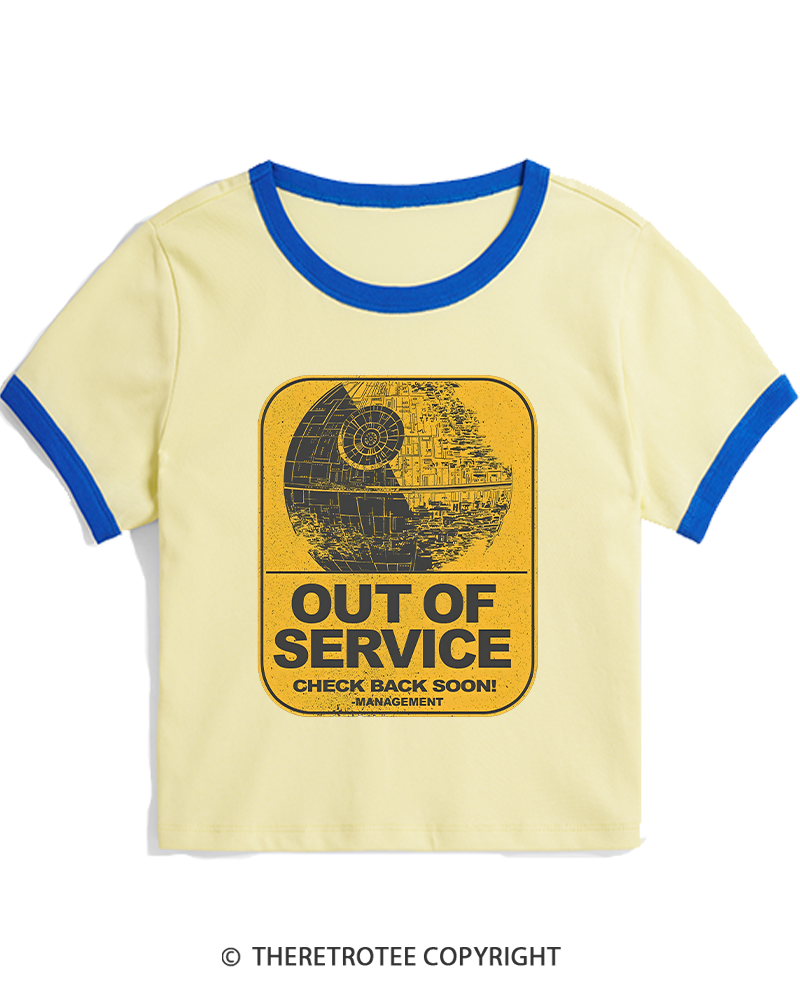 TheRetroTee Out Of Service 1980s Women's Ringer T-shirt
