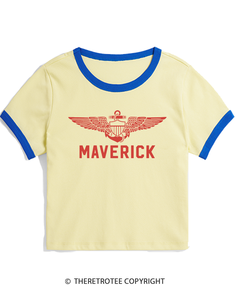 TheRetroTee 1980s Pilot Inspired Women's Ringer T-shirt