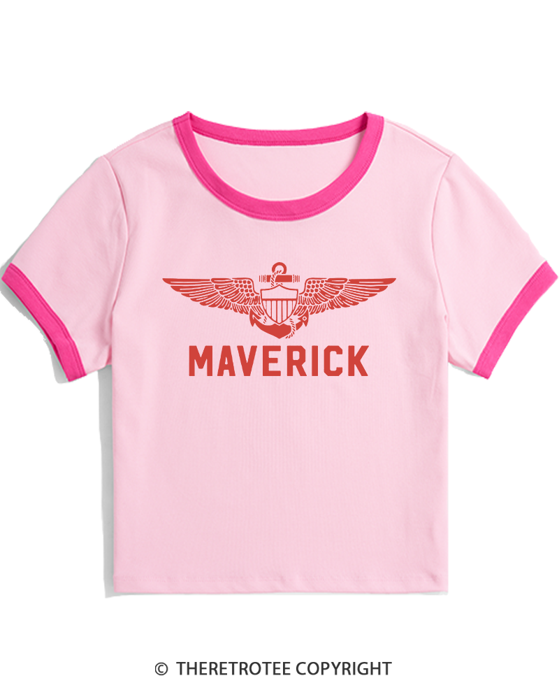 TheRetroTee 1980s Pilot Inspired Women's Ringer T-shirt