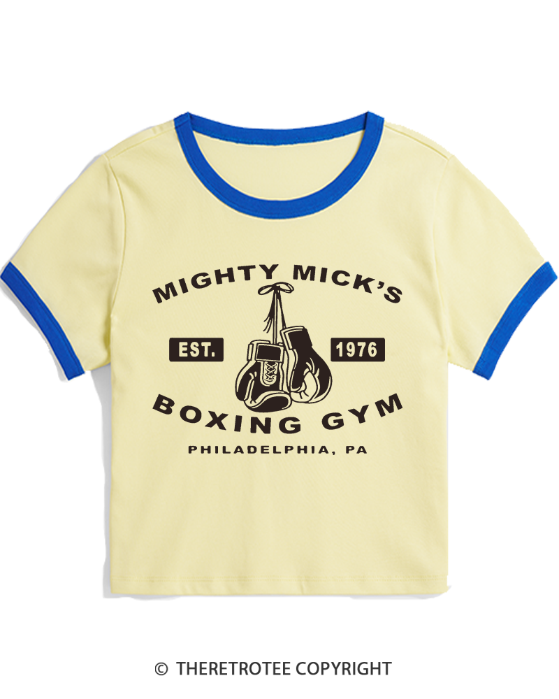 TheRetroTee Boxing Gym 1970s Women's Ringer T-shirt