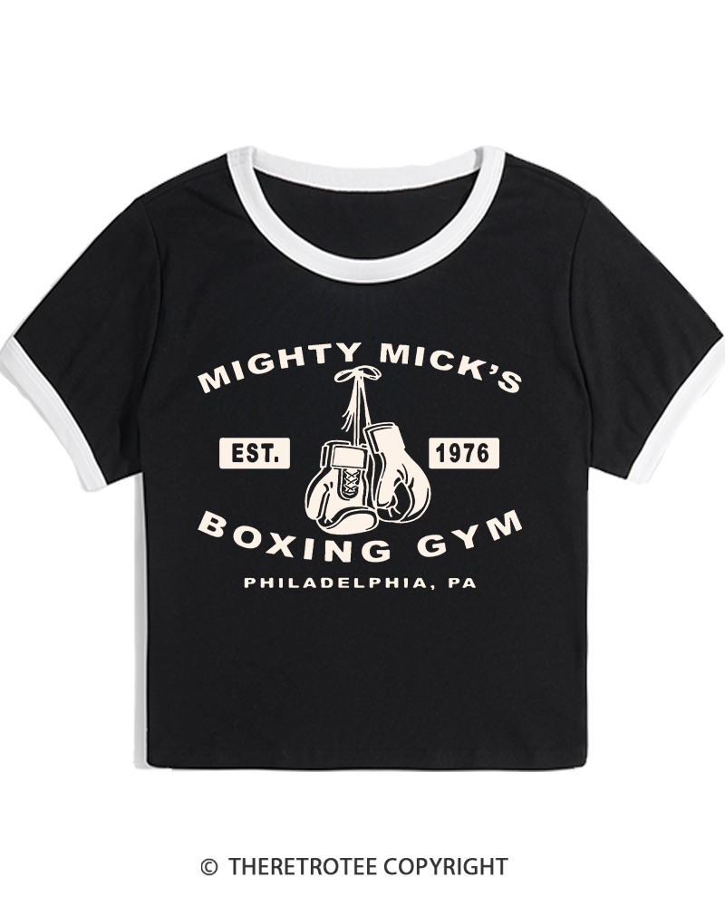 TheRetroTee Boxing Gym 1970s Women's Ringer T-shirt