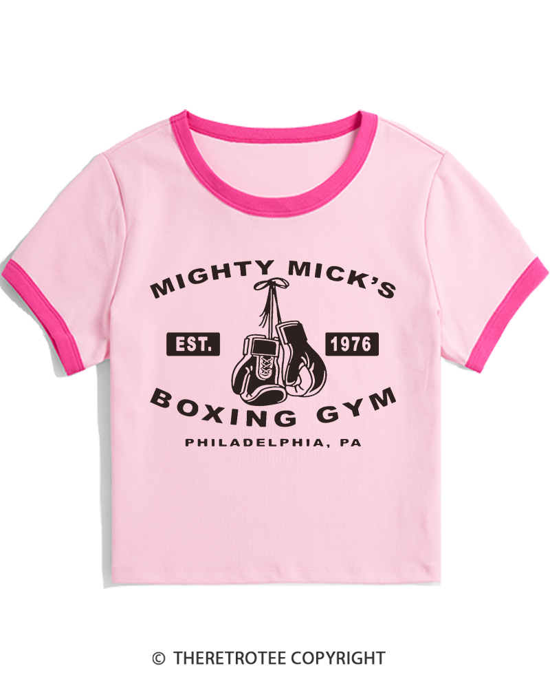 TheRetroTee Boxing Gym 1970s Women's Ringer T-shirt