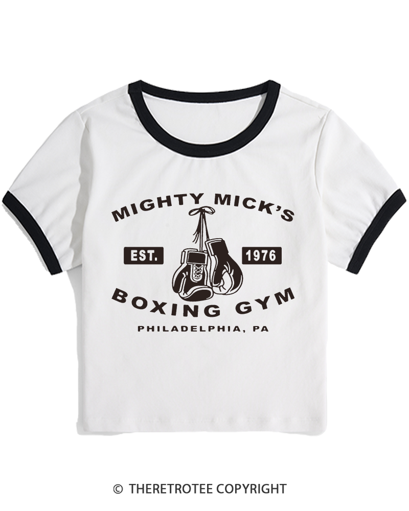 TheRetroTee Boxing Gym 1970s Women's Ringer T-shirt
