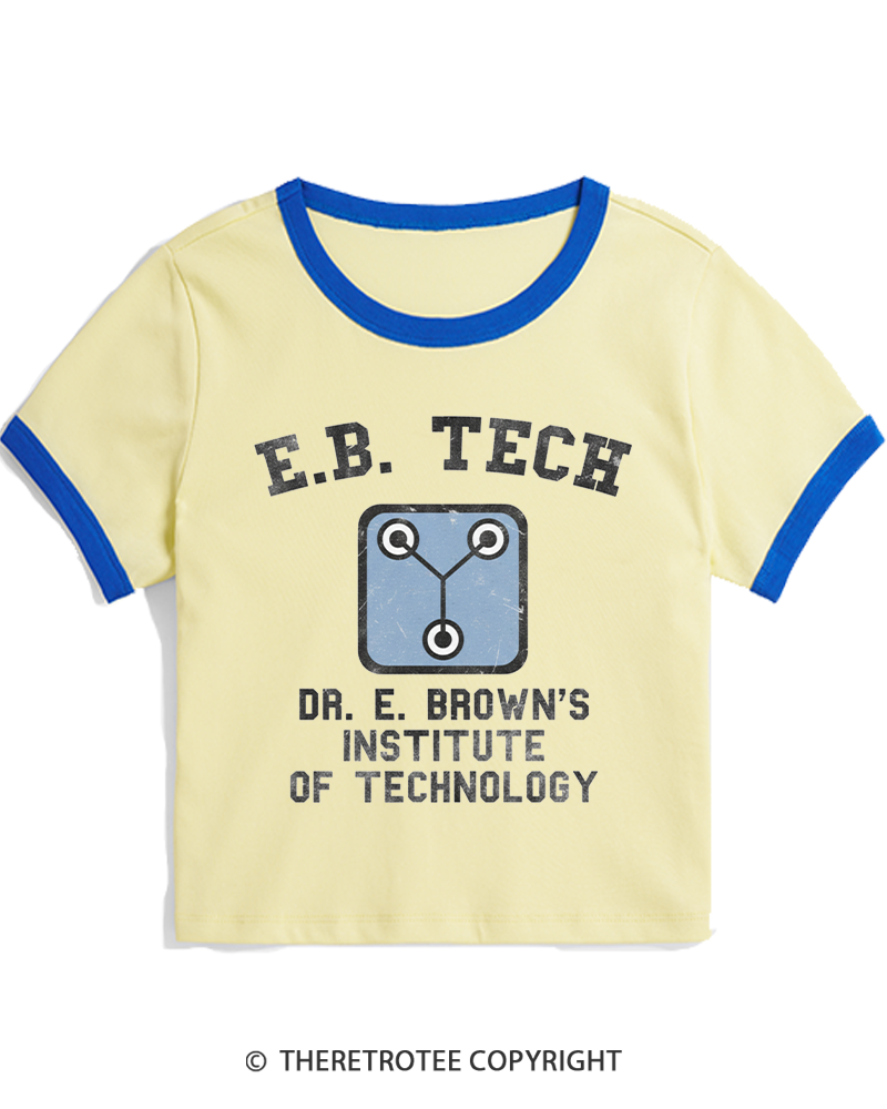 TheRetroTee East Bay Tech Institute of Technology 1980s Women's Ringer T-shirt