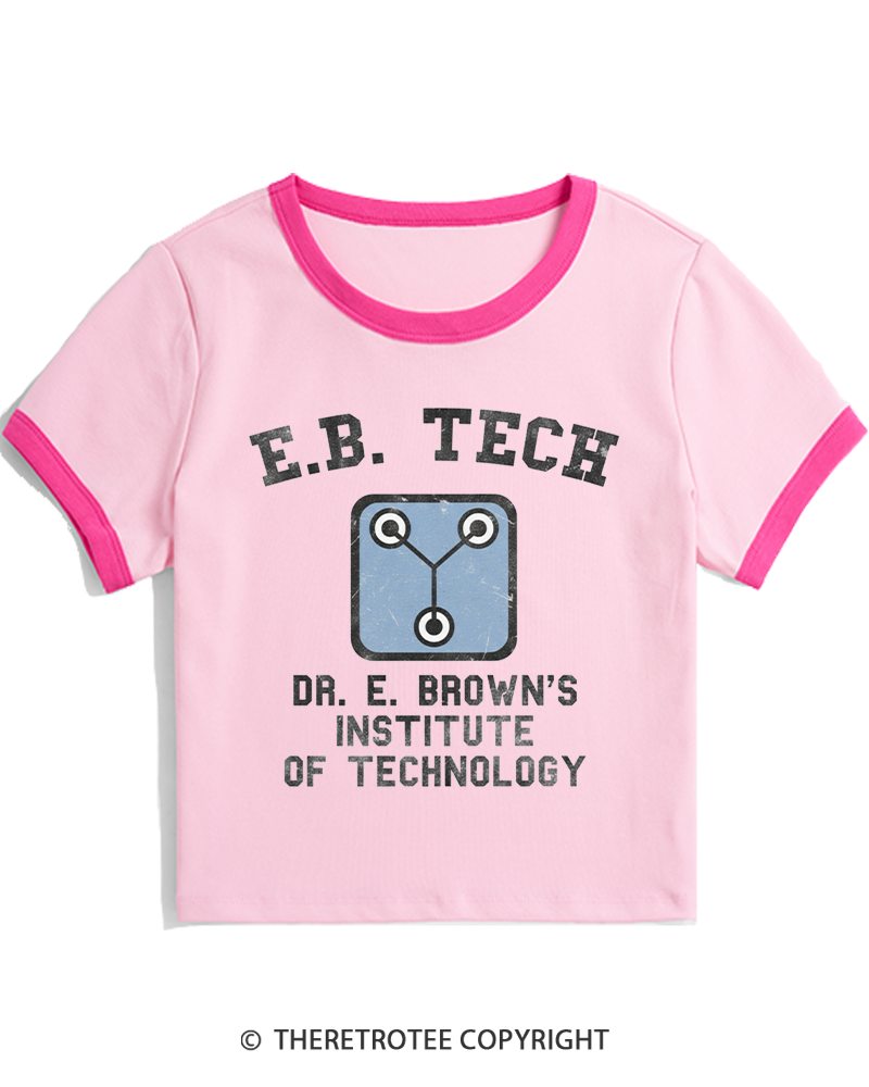 TheRetroTee East Bay Tech Institute of Technology 1980s Women's Ringer T-shirt