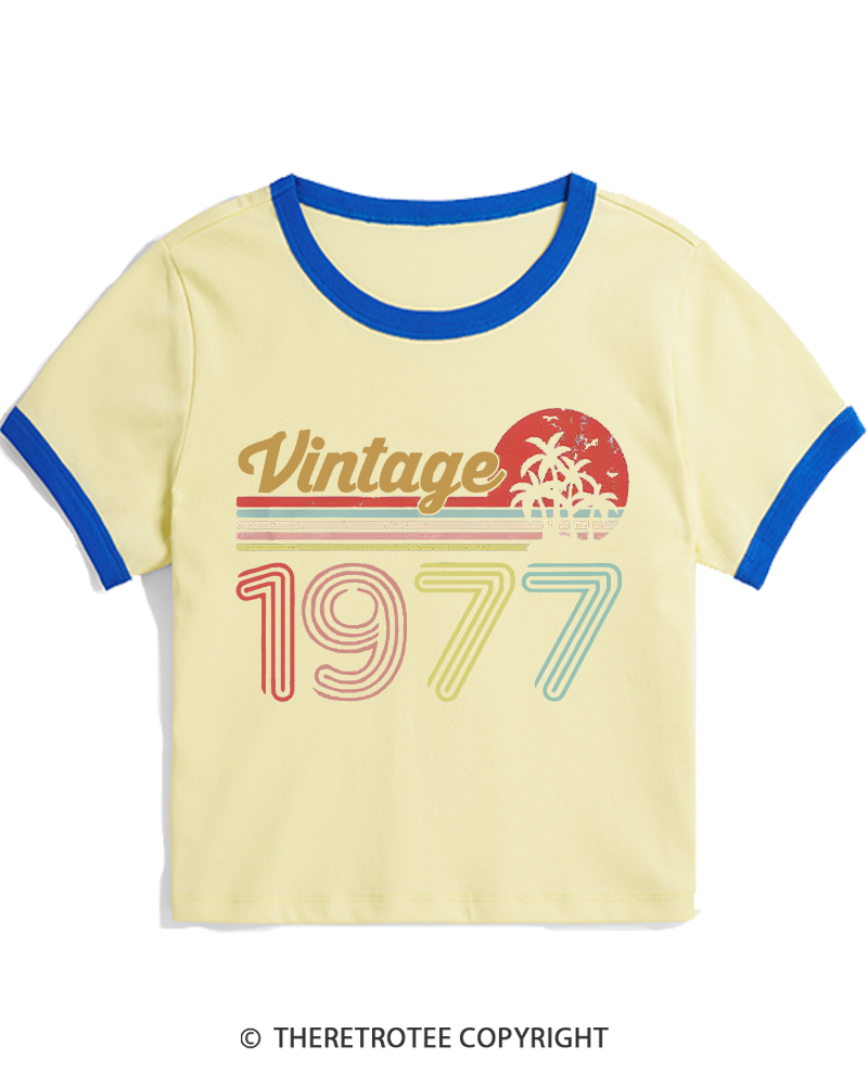 TheRetroTee 1977 Vintage Women's Ringer T-shirt
