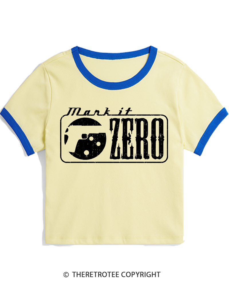 TheRetroTee Mark It Zero 1990s Women's Ringer T-shirt