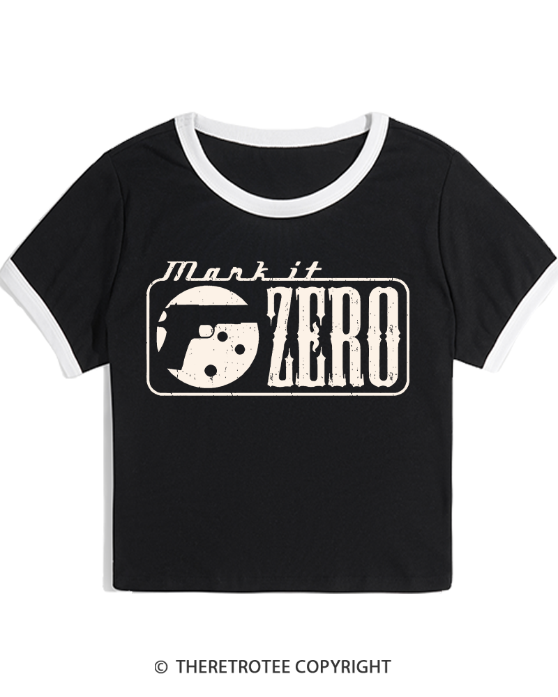 TheRetroTee Mark It Zero 1990s Women's Ringer T-shirt