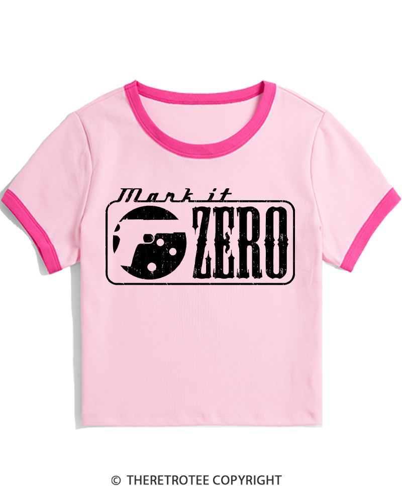 TheRetroTee Mark It Zero 1990s Women's Ringer T-shirt