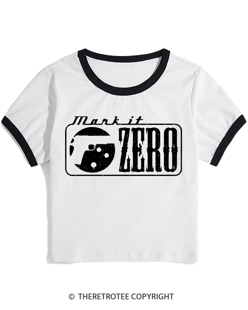 TheRetroTee Mark It Zero 1990s Women's Ringer T-shirt